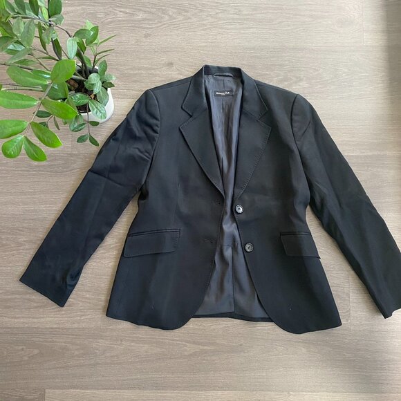 Massimo Dutti Black Blazer with Pockets - Picture 1 of 11